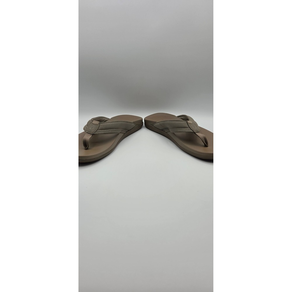 OluKai Maha Men's Sandals 12 Clay/Clay Brown Flip Flop Recovery Beach Comfort - Picture 4 of 11